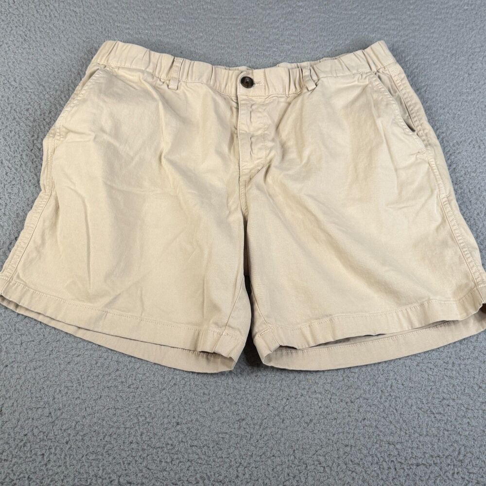 BEARBOTTOM Shorts Men XL x7" Khaki Stretch Chino Stretch Hike Elastic Waist 34"